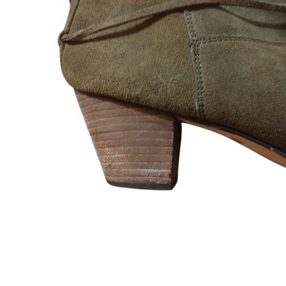 Chelsea Crew Genuine Suede Khaki/Olive Ankle Boots Women's Booties Size 10 - Picture 11 of 12